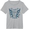 imageFurby Cute Social Butterfly Floral Big Chest Logo TShirtHeather Grey