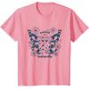 imageFurby Cute Social Butterfly Floral Big Chest Logo TShirtPink