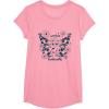 imageFurby Cute Social Butterfly Floral Big Chest Logo TShirtPink