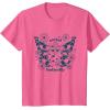imageFurby Cute Social Butterfly Floral Big Chest Logo TShirtPink Heather