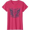 imageFurby Cute Social Butterfly Floral Big Chest Logo TShirtRed Heather