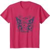 imageFurby Cute Social Butterfly Floral Big Chest Logo TShirtRed Heather