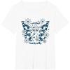 imageFurby Cute Social Butterfly Floral Big Chest Logo TShirtWhite