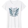 imageFurby Cute Social Butterfly Floral Big Chest Logo TShirtWhite