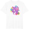 imageFurby Groovy Vintage Love 70s Rainbow Floral Purple Logo TShirtWhite