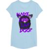 imageFurby UNyeLooLayDoo Retro Graphic Portrait TShirtBaby Blue