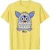 imageFurby Boom Classic Toy Blue Shapes Pattern Portrait TShirtLemon Yellow