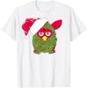 imageFurby Christmas Santa Hat Portrait TShirtWhite