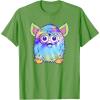 imageFurby Classic Toy Tie Dye Pattern Vintage Smiling Portrait TShirtGrass Green