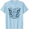imageFurby Cute Social Butterfly Floral Big Chest Logo TShirtBaby Blue