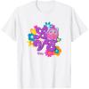 imageFurby Groovy Vintage Love 70s Rainbow Floral Purple Logo TShirtWhite