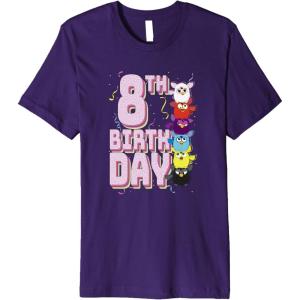 imageFurby 8th Birthday Stacked Furbies Funny Portrait Premium TShirtPurple
