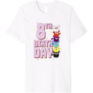 imageFurby 8th Birthday Stacked Furbies Funny Portrait Premium TShirtWhite