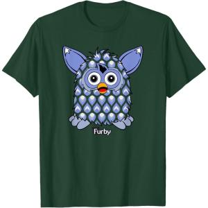 imageFurby Boom Classic Toy Blue Shapes Pattern Portrait TShirtDark Green