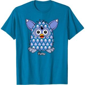 imageFurby Boom Classic Toy Blue Shapes Pattern Portrait TShirtSapphire Blue