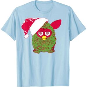 imageFurby Christmas Santa Hat Portrait TShirtBaby Blue