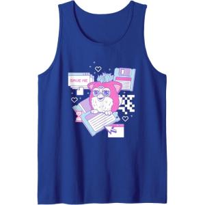 imageFurby Cute Retro Computer Friend Save Me Big Chest Poster Tank TopRoyal Blue