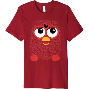 imageFurby Retro Big Red Smiling Face Premium TShirtCranberry Red