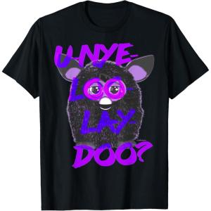 imageFurby UNyeLooLayDoo Retro Graphic Portrait TShirtBlack