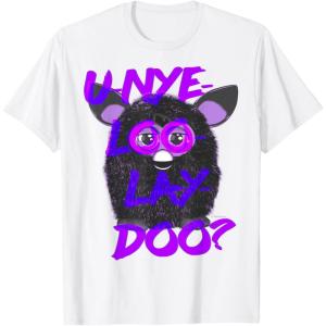 imageFurby UNyeLooLayDoo Retro Graphic Portrait TShirtWhite