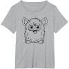 imageFurby Classic Toy Outline Vintage Smiling Portrait TShirtHeather Grey