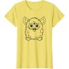 imageFurby Classic Toy Outline Vintage Smiling Portrait TShirtLemon Yellow