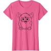 imageFurby Classic Toy Outline Vintage Smiling Portrait TShirtPink Heather
