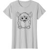 imageFurby Classic Toy Outline Vintage Smiling Portrait TShirtSilver Grey
