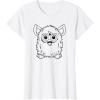 imageFurby Classic Toy Outline Vintage Smiling Portrait TShirtWhite