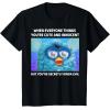 imageFurby Cute But Secretly Kinda Evil Photo Meme TShirtBlack