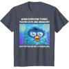 imageFurby Cute But Secretly Kinda Evil Photo Meme TShirtHeather Blue