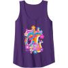 imageFurby Groovy Vintage 70s Rainbow Floral Waves Poster Tank TopPurple