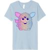 imageFurby Retro Neon Gradient Big Cute Portrait Premium TShirtBaby Blue