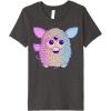 imageFurby Retro Neon Gradient Big Cute Portrait Premium TShirtDark Heather Grey