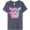 imageFurby Retro Neon Gradient Big Cute Portrait Premium TShirtHeather Blue