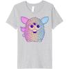 imageFurby Retro Neon Gradient Big Cute Portrait Premium TShirtHeather Grey