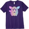 imageFurby Retro Neon Gradient Big Cute Portrait Premium TShirtPurple