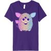 imageFurby Retro Neon Gradient Big Cute Portrait Premium TShirtPurple