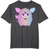 imageFurby Retro Neon Gradient Big Cute Portrait TShirtDark Heather Grey