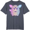 imageFurby Retro Neon Gradient Big Cute Portrait TShirtHeather Blue