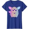 imageFurby Retro Neon Gradient Big Cute Portrait TShirtRoyal Blue