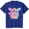 imageFurby Retro Neon Gradient Big Cute Portrait TShirtRoyal Blue