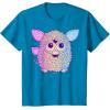 imageFurby Retro Neon Gradient Big Cute Portrait TShirtSapphire Blue