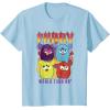 imageFurby Vintage Classic World Tour Rainbow Neon Rock Poster TShirtBaby Blue