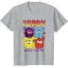 imageFurby Vintage Classic World Tour Rainbow Neon Rock Poster TShirtHeather Grey