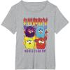 imageFurby Vintage Classic World Tour Rainbow Neon Rock Poster TShirtHeather Grey
