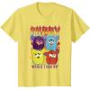 imageFurby Vintage Classic World Tour Rainbow Neon Rock Poster TShirtLemon Yellow
