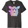 imageFurby Retro Neon Gradient Big Cute Portrait Premium TShirtDark Heather Grey