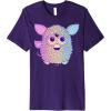 imageFurby Retro Neon Gradient Big Cute Portrait Premium TShirtPurple