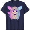 imageFurby Retro Neon Gradient Big Cute Portrait TShirtNavy Blue